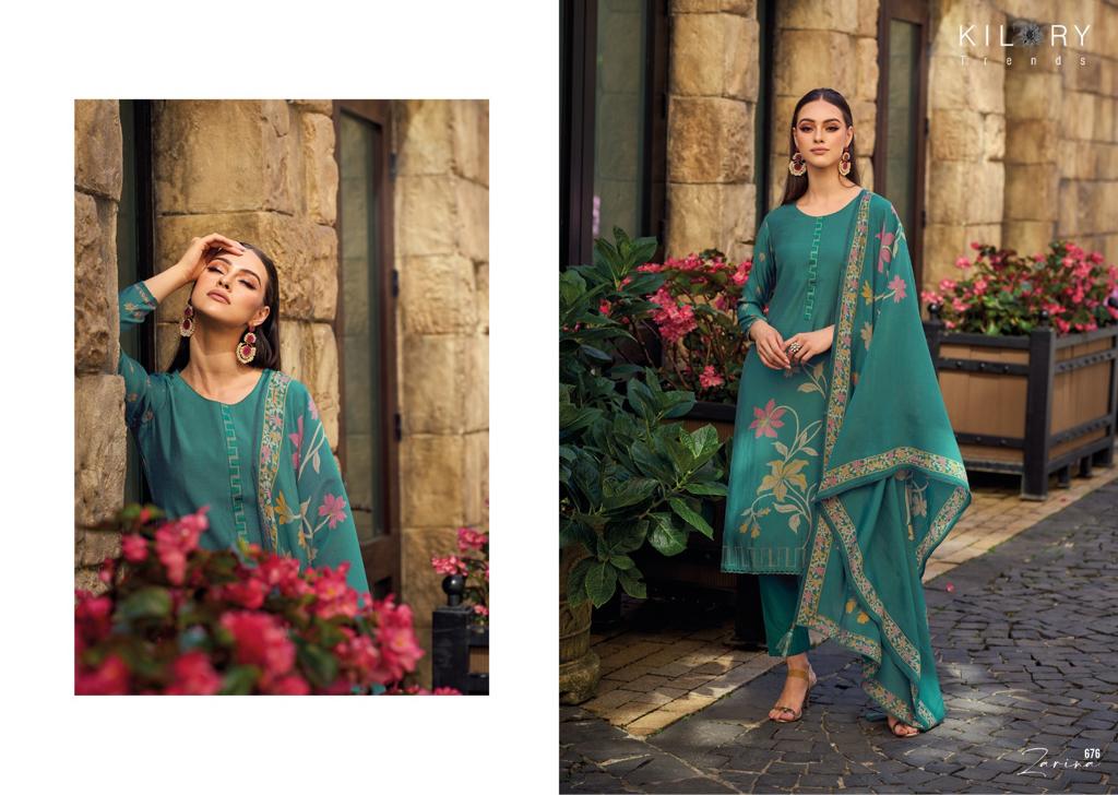 Kilory Zarina Pure Viscose Muslin Digital Printed Suits
